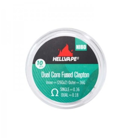 Hellvape Ni80 Quad Core Fused Clapton Coil 0.2ohm (Pack 10)
