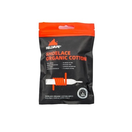 Shoelace Organic Cotton (single lace) (40pcs) - Hellvape
