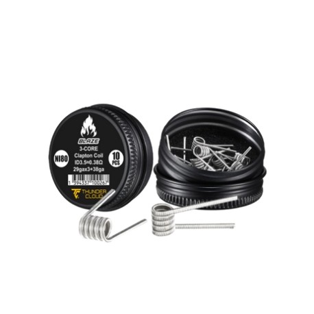 Fused Clapton Coils Ni80 0.38Ω (10pcs) - Thunder Cloud x Mike Vapes