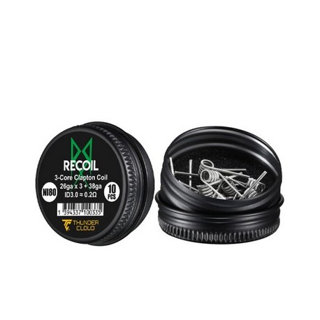 3-Core Clapton Coils Ni80 0.2Ω (10pcs) - Thunder Cloud x Grimm Green