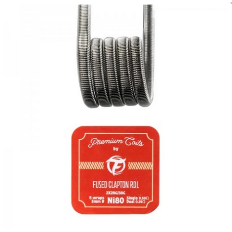 Fused Clapton RDL Ni80 0.50Ω New Version (10pcs) - Fumytech