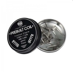 Prebuilt Coil Framed Staple 2-28/4 1*3/36 ni80 0.30Ω (10pcs) - Yachtvape