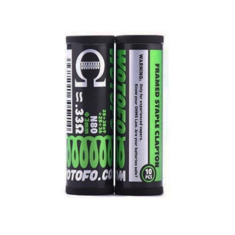 N80 Framed Staple Clapton 28+38*9+28+36 / 0.33Ω (10pcs) - Wotofo