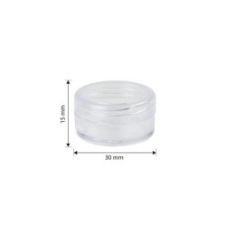 Plastikowe pudełko do przechowywania, przezroczyste (5 g)
