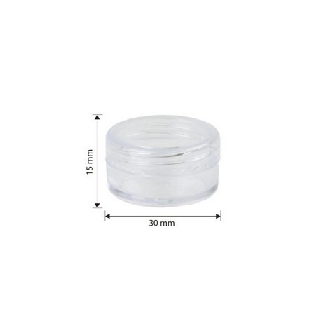 Plastikowe pudełko do przechowywania, przezroczyste (5 g)