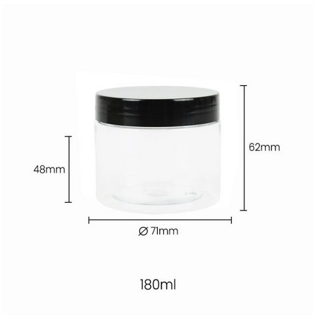 Plastic Storage Box Clear 180ml