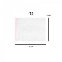 Mała kwadratowa torebka bąbelkowa Ø10 mm z zamknięciem samoprzylepnym 15*15 cm (10 szt.) - T2